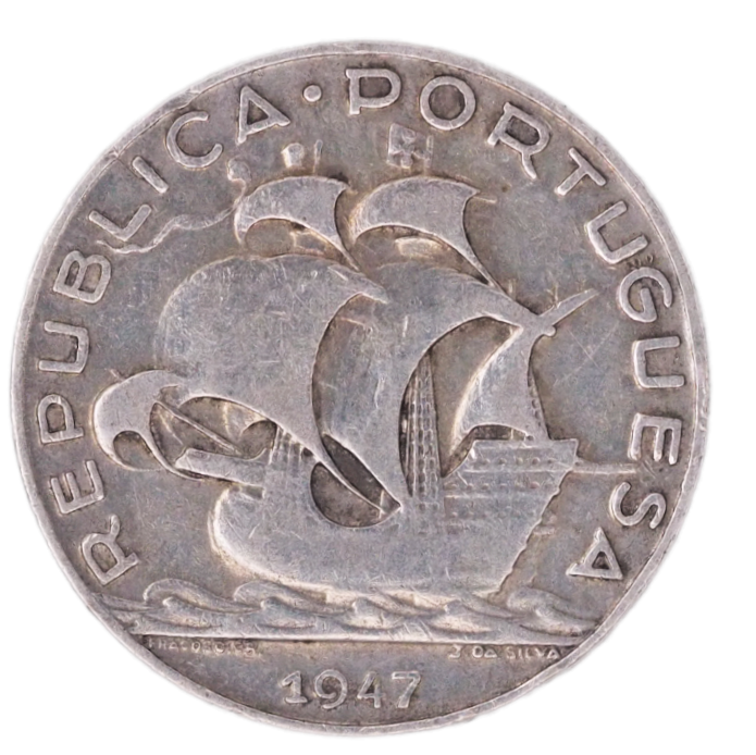 5$00 Escudos Portugal 1947 Silver Coin
