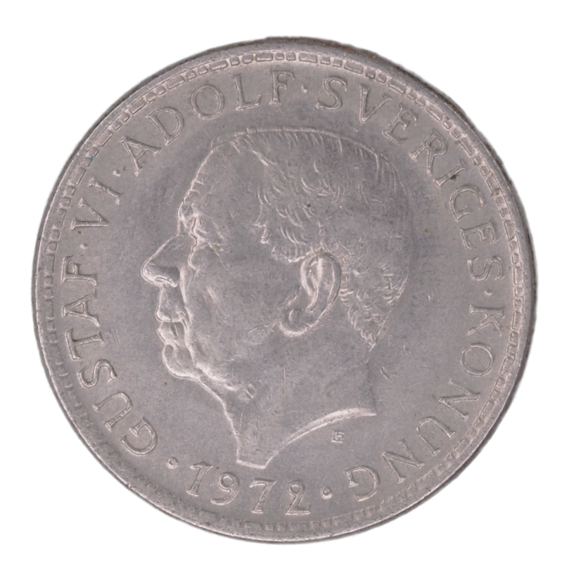 5 Kronor Sweden 1972 Coin Gustaf VI Adolf