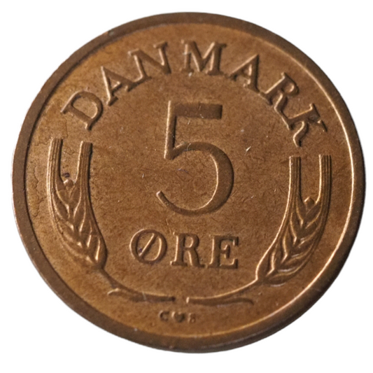 5 Ore Denmark 1966 Coin