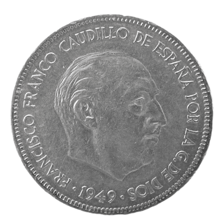 5 Pesetas Spain 1949 Coin KM# 778