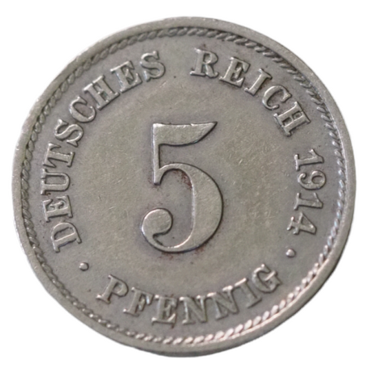 5 Pfenning Germany 1914E Coin