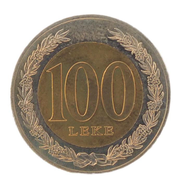 Albania 100 Leke Coin 2000 Queen Teuta Motif Front KM# 80