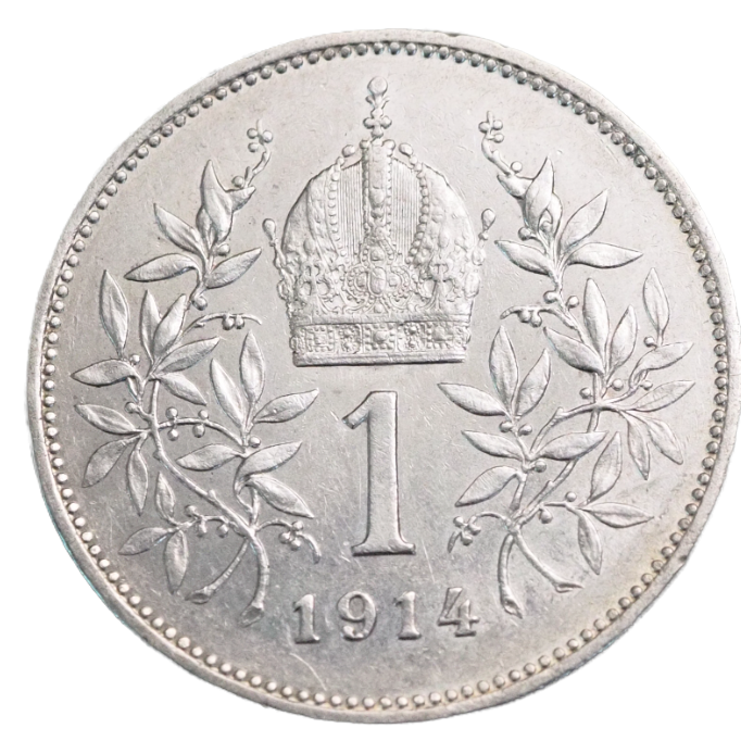 Austria 1914 1 Corona Silver Coin 5g Weight