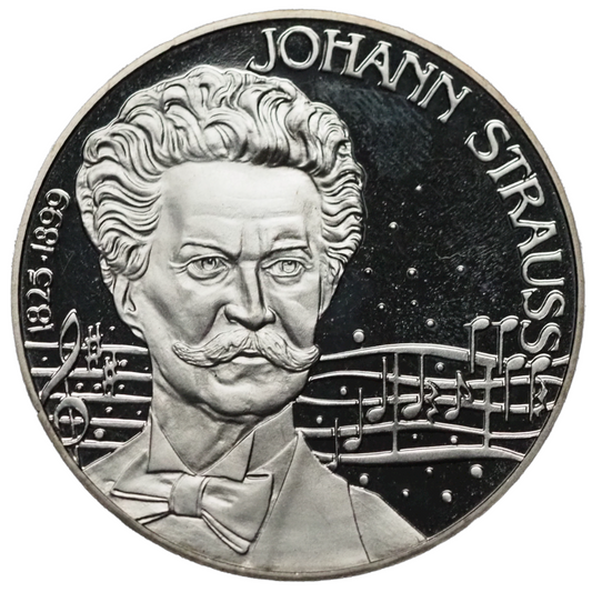 Austria 1995 5 Ecu Johann Strauss Proof Coin
