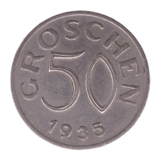Austria 50 Groschen 1935 Osterreich Coin UNC