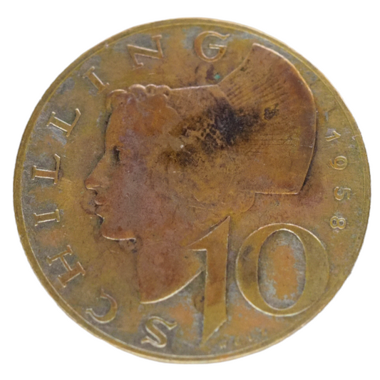 Austria Osterreich 10 Schilling 1958 Silver Coin