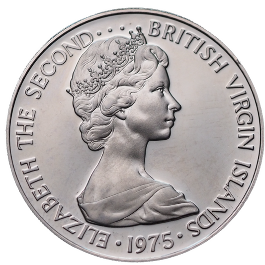 British Virgin Islands 1975 50 Cents Proof Coin, Non-Circulating