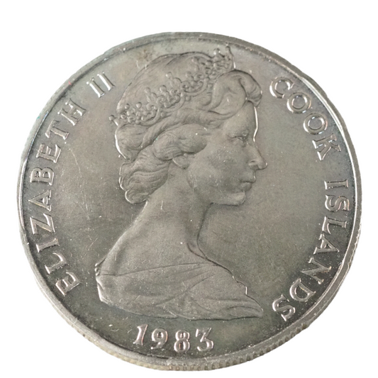 Cook Islands 1983 50 Cents Coin, Pacific Bonito Fish