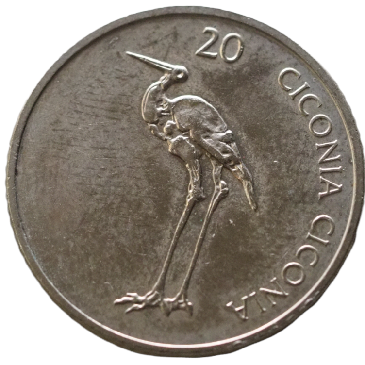 Copper-Nickel Slovenia 20 Tolarjev 2006 Coin