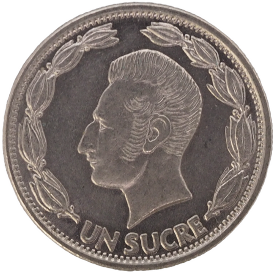 Ecuador 1 Sucre 1964 UNC Coin KM#78B