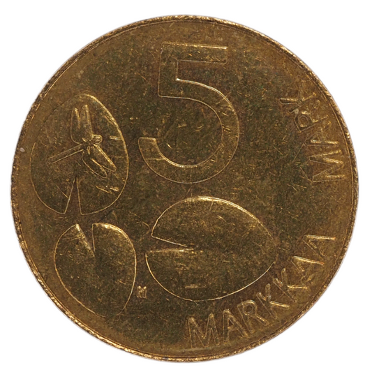 Finland 5 Markkaa 1996 Coin KM# 73