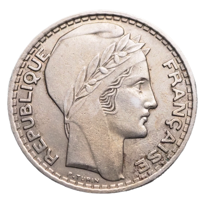 France KM 908.1 10 Francs 1945 Types "Turin" Coin