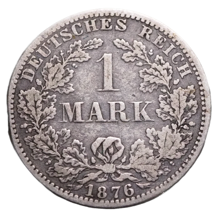 Germany 1 Mark 1876 Silver Coin