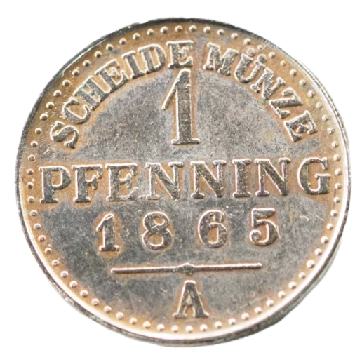 Germany 1 Pfenning 1865A UNC Coin