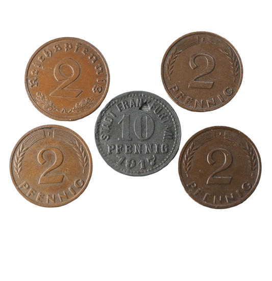 Germany Deutsches Coin Set 1917-1966 Pfennig
