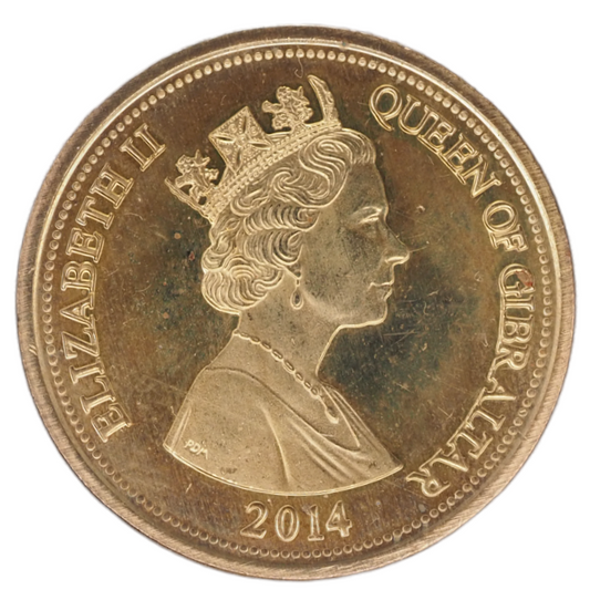 Gibraltar 5 Pounds 2014 Coin KM# 1475