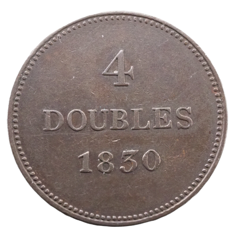 Guernsey 4 Dobles 1830 Coin N# 8781