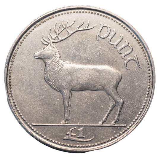 Ireland 1 Punt 1990 Coin 1 Pound KM# 27 Copper-Nickel