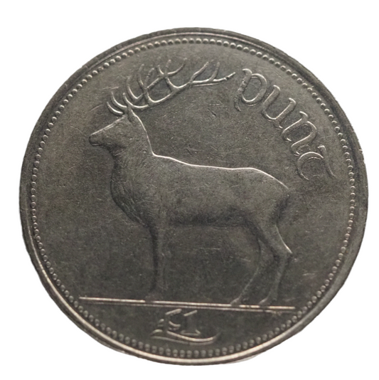 Ireland Irish 1 Punt (1 Pound) 1995 Coin KM# 27 Copper-Nickel