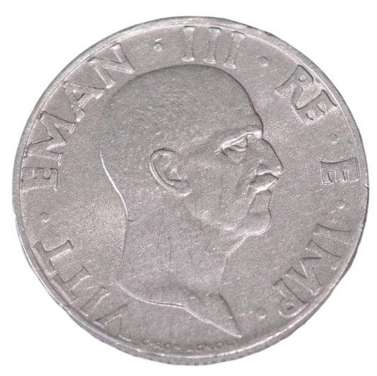 Italy 50 Centesimi 1942 Coin KM# 76b Stainless Steel