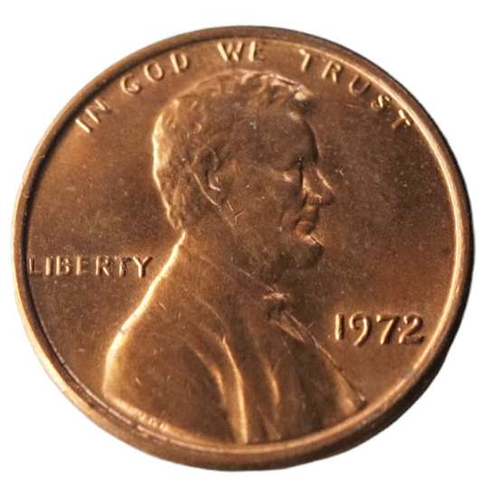 Lincoln Memorial Cent 1972 DDO USA Coin Error