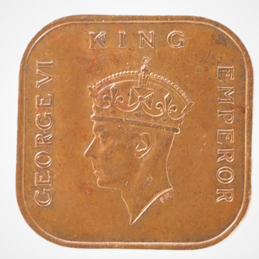 Malaya 1 Cent 1939 Coin George VI Large Type KM# 2