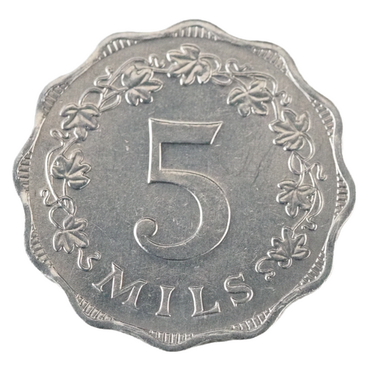 Malta 5 Mils 1972 Coin KM# 7 UNC