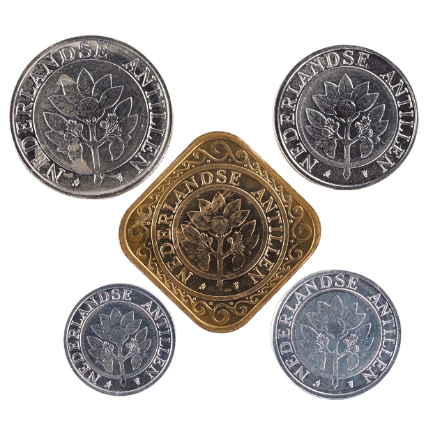 Netherlands Antilles 2000 Coins Set 1, 5, 10, 25, 50 Cents