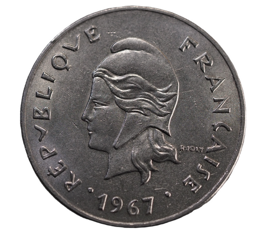 New Caledonia 50 Francs 1967 Rare UNC Coin