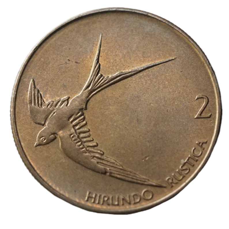 Nickel Brass Slovenia 2 Tolarja 1995 Coin