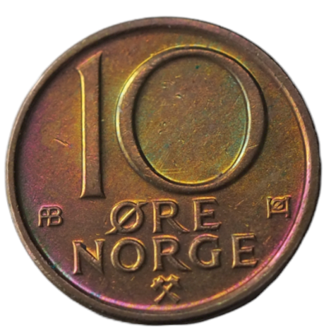 Norway 10 Ore 1979 Copper-Nickel Coin