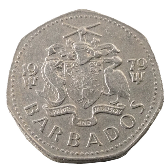 One Dollar Barbados 1979 Coin KM# 14.1