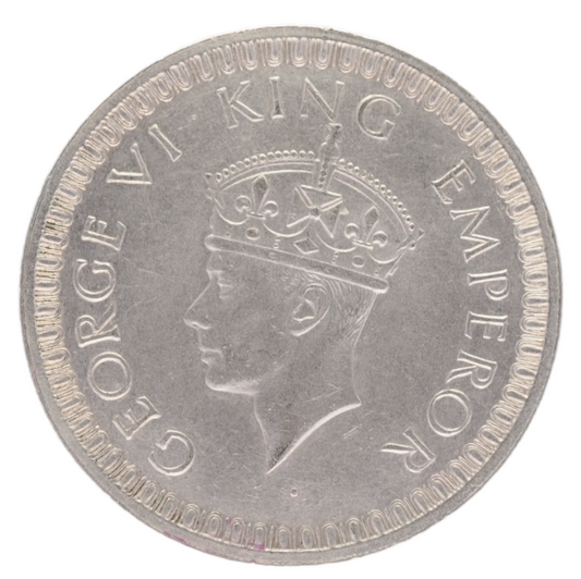One Rupee British India Silver Coin UNC 1942