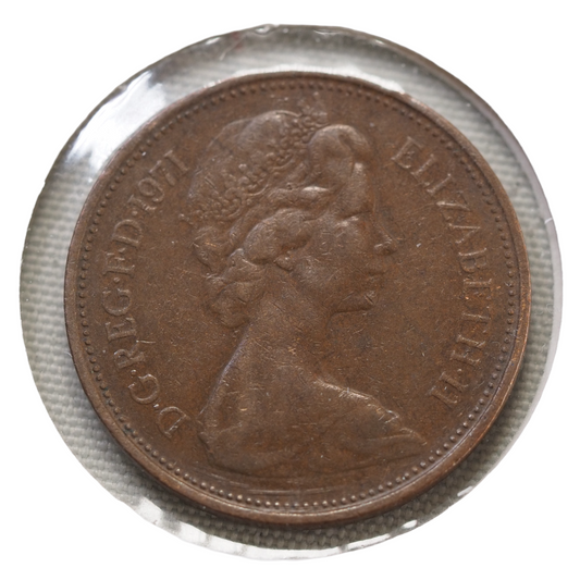 1971 New Pence 2P Elizabeth II Rare Coin Obverse