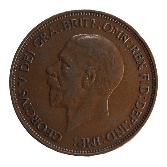 1936 United Kingdom One Penny KM#838 Coin Front View