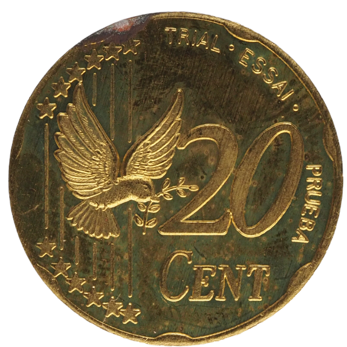 2002 20 Cent Denmark Coin Bimetallic