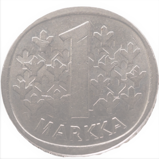 1 Markka Finland 1980 Coin KM# 49a