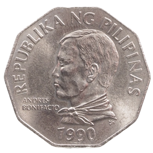 2 Piso Philippines 1990 COCOS NUCIFERA Rare Coin KM# 244