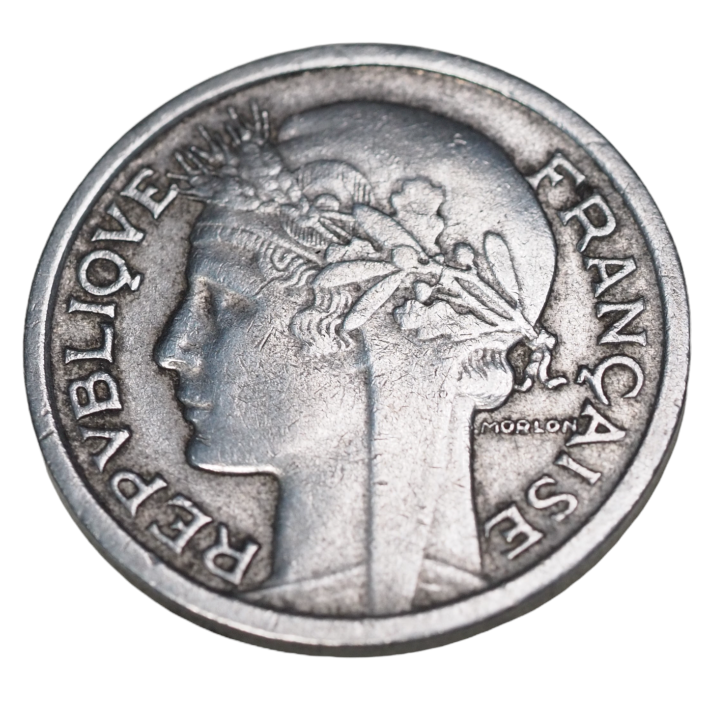 1946 France 1 Franc Coin Obverse View KM# 885a
