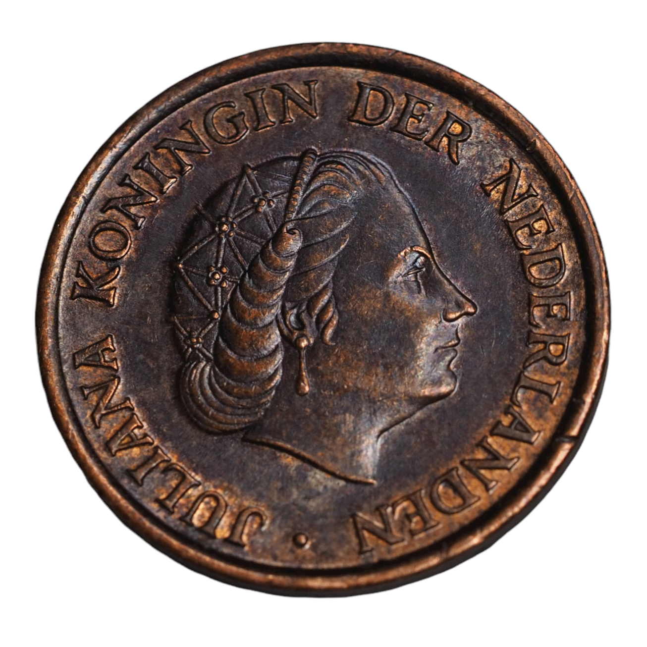 5 Cent 1980,Coin from Netherlands, Toned Color