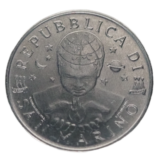 Obverse of 10 Lire San Marino 2000 Coin UNC