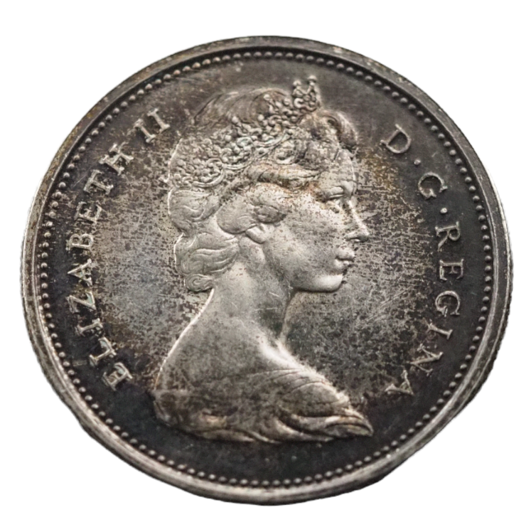 1867-1967 Silver Canadian Lynx Quarter Confederation Centennial Coin"