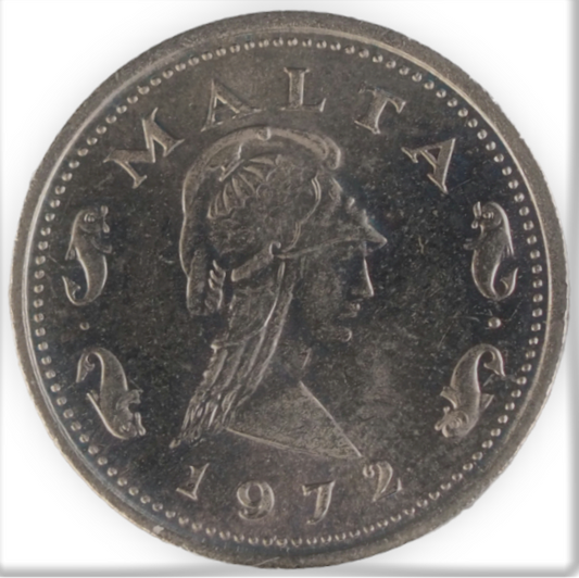 2 Cents Malta 1972 Coin KM# 9