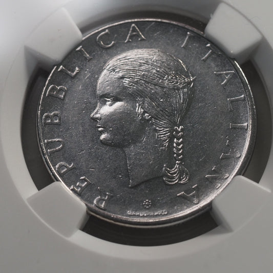 1979 ITALY 100L F.A.O 5775833-004 NGC AU 58 Coin