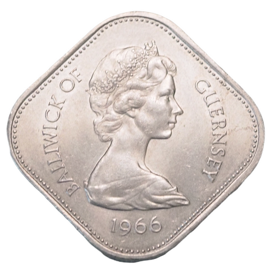 1966 Bailiwick of Guernsey Ten Shillings Norman Conquest Coin