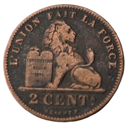 2 Cents Belgium 1905 Coin Year Leopold