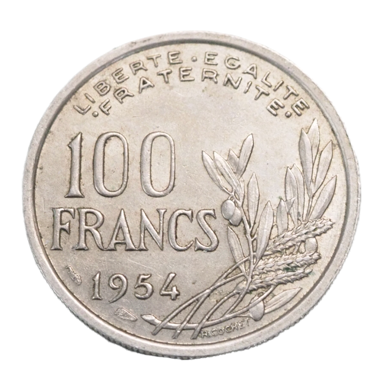 1954 France 100 Francs Coin - Copper-Nickel