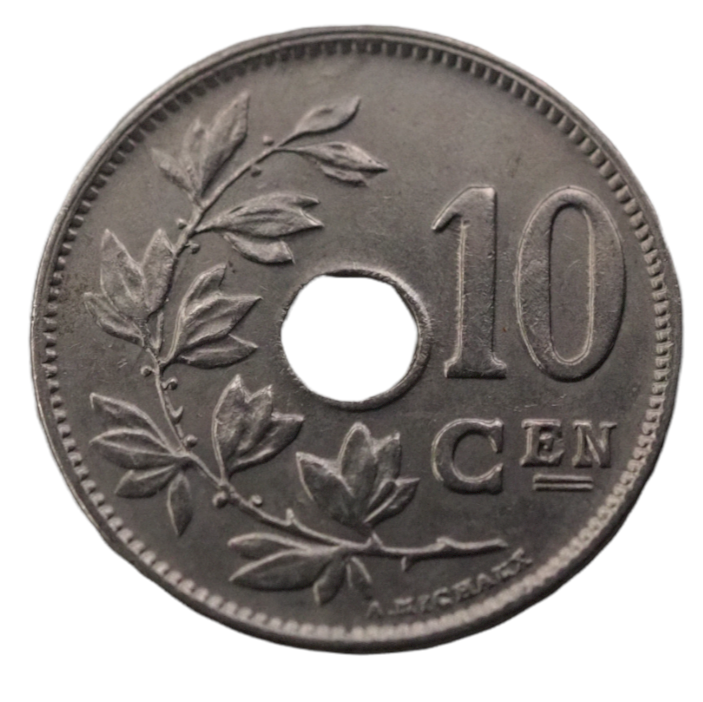 10 Centimes Belgium 1927 Coin Copper-Nickel