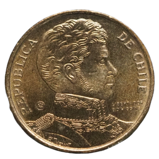 2007 Chile 10 Pesos Coin Obverse with National Emblem