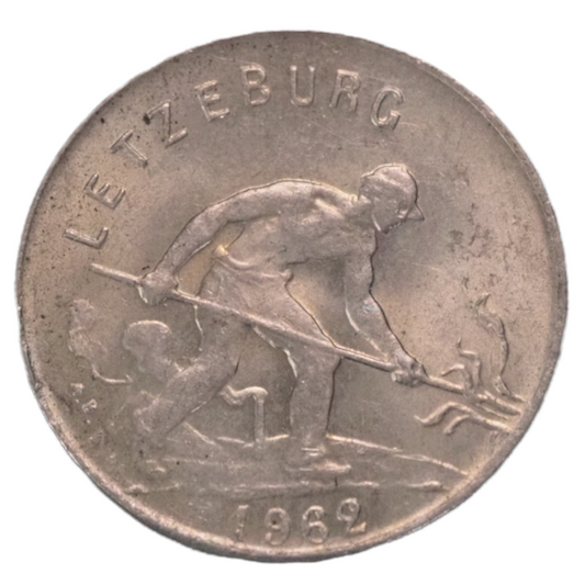 1962 Luxembourg 1 Francs Charlotte UNC Coin